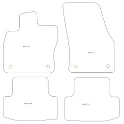 Automatten MDM Plus - Trittschutz aus Teppichboden - schwarze Kanten aus Antirutschbaumwolle
