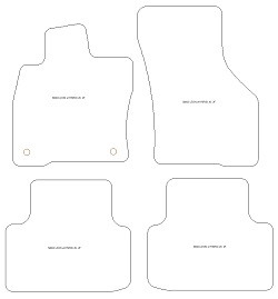 Fussmatten fuer Cupra Leon (fixing distance 350 mm) 5 Turen / Sportstourer 09.2020- MDM Plus