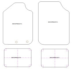 Fussmatten fuer Dacia Spring 2021- MDM Plus