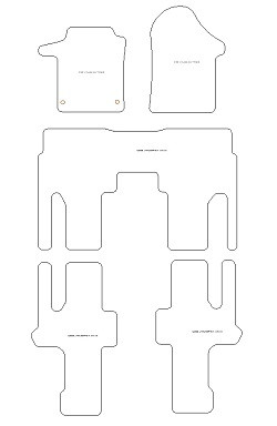 Fussmatten fuer Mercedes V-Class (W447) / EQV 300 (electric) bus 10.2014- MDM Plus