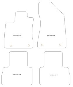 Automatten MDM Plus - Trittschutz aus Teppichboden - schwarze Kanten aus Antirutschbaumwolle