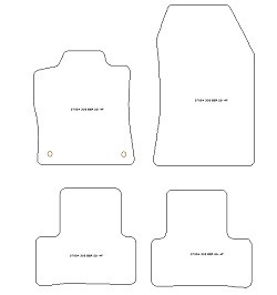 Fussmatten fuer Peugeot 308 III (P51) (auch Plug-in Hybrid) 12.2021- MDM Plus