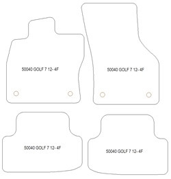 Fussmatten fuer Volkswagen Golf 7 Variant 09.2013-12.2019 MDM Plus