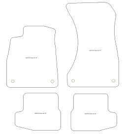Fussmatten fuer Audi A5 (F57) Cabrio 05.2017-02.2020 MDM Plus
