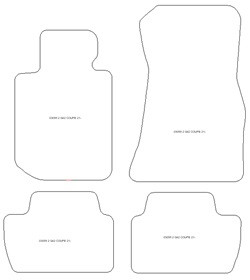 Fussmatten fuer BMW 2er (G42) / M2 Coupe (G87) Coupe 2021- MDM Plus