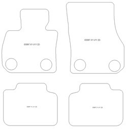 Tappetini per BMW X1 (U11) S-Drive / X-Drive 23i-23d 10.2022-