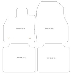 Fussmatten fuer Toyota bZ4X 2022- MDM Plus