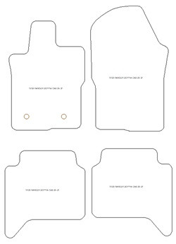 Fussmatten fuer Ford Ranger Super Cab 2022- MDM Plus