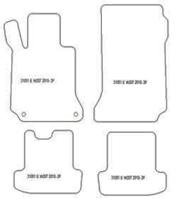 Fussmatten fuer Mercedes E-Klasse (A207) Cabrio 2010-09.2017 MDM Plus