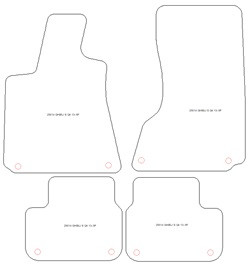 Fussmatten fuer Maserati Ghibli S Q4 2013- MDM Plus