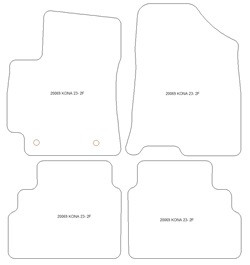 Fussmatten fuer Hyundai Kona (auch Hybrid) 08.2023- MDM Plus