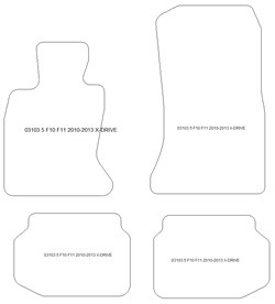Fussmatten fuer BMW 5er (F10) 03.2010-2013 MDM Plus