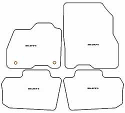 Fussmatten fuer Nissan Leaf 12.2010-12.2017 MDM Plus