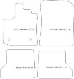 Fussmatten fuer Renault Express 2021- MDM Plus