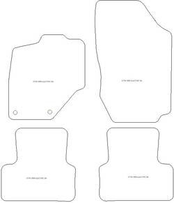 Fussmatten fuer Peugeot 2008 II Hybrid 2024- MDM Plus