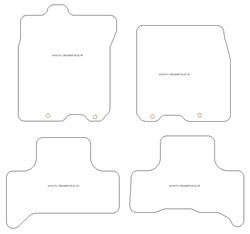 Fussmatten fuer Toyota FJ Cruiser 2006-2022 MDM Plus