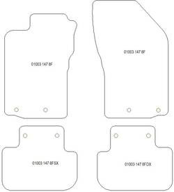 Fußmatten MDM Top für GT 02.2004-2010