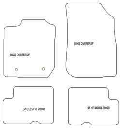 Fußmatten MDM Top für Duster I 4WD 2010-2014