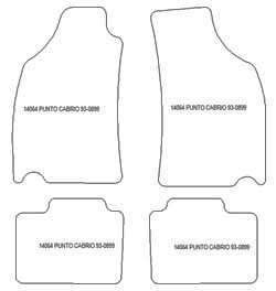 Fußmatten MDM Top für Punto Cabrio 1994-1999