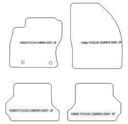 Fußmatten MDM Top für Focus Cabrio 03.2007-2011