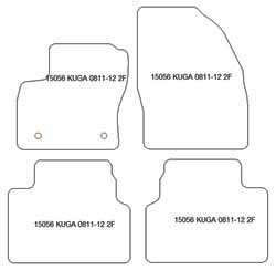 Fußmatten MDM Top für Kuga I 08.2011-01.2013