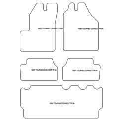 Fußmatten MDM Top für Connect Tourneo 7 Sitze 03.2004-2013