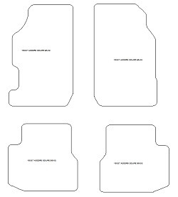 Fußmatten MDM Top für Accord VI Coupe 1998-2002