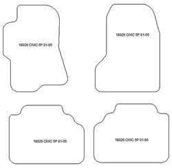 Fußmatten MDM Top für Civic VII 5 Turen 2001-2005