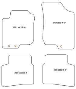 Fußmatten MDM Top für Ceed station wagon 2007-04.2012
