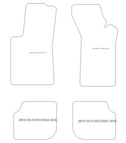 Fußmatten MDM Top für Delta Integrale 1989-1993