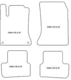 Fußmatten MDM Top für A-Klasse (W176) 09.2012-04.2018