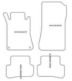 Fußmatten MDM Top für C-Klasse (W203) Wagon 2001-11.2007