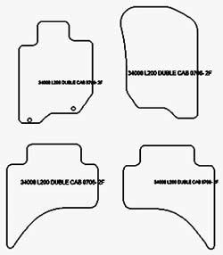 Fußmatten MDM Top für L200 Double Cab 2006-2014