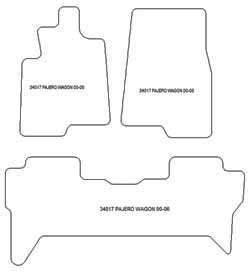 Fußmatten MDM Top für Pajero III lang 2000-03.2007