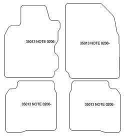 Fußmatten MDM Top für Note (E11) 2006-09.2013
