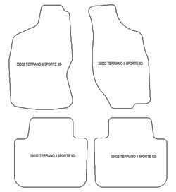 Fußmatten MDM Top für Terrano II (R20) 5 Turen 1993-2006