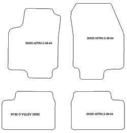 Fußmatten MDM Top für Astra G 1998-2009