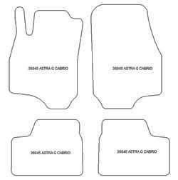 Fußmatten MDM Top für Astra G Cabrio 1998-2009