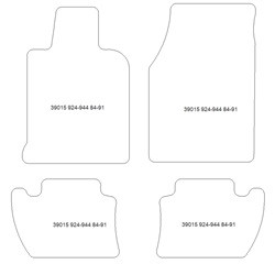 Porsche 944 Fußmatten