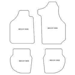 Fußmatten MDM Top für 964 II Targa Carrera 1989-1993