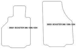 Fußmatten MDM Top für Boxster (986) 1996-10.2004