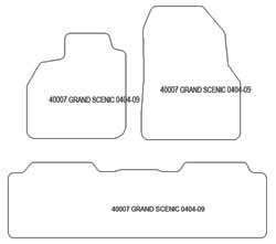 Fußmatten MDM Top für Grand Scenic II 03.2004-04.2009