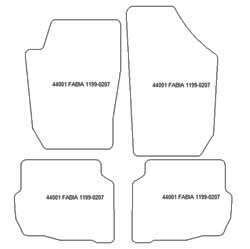 Fußmatten MDM Top für Fabia I (6Y) Limusine 2000-2007