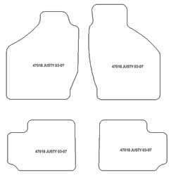 Fußmatten MDM Top für Justy III 09.2003-08.2007