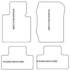 Fußmatten MDM Top für Grand Vitara II 3 Turen 2005-2015