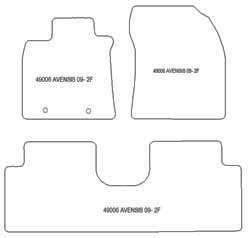 Fußmatten MDM Top für Avensis III Touring Sports 2009-08.2018