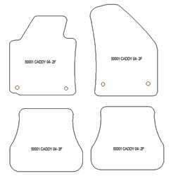 Fußmatten MDM Top für Caddy Life / Maxi 2004-10.2020