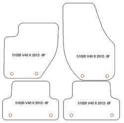 Fußmatten MDM Top für V40 II / V40 Cross Country 07.2012-07.2019