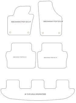 Fußmatten MDM Top für Sharan II 7 Sitze 09.2010-03.2022