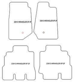 Fußmatten MDM Top für Wrangler 5 Turen 1987-2007